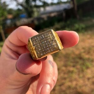 **GOLD PLATED** ring. Mens ring